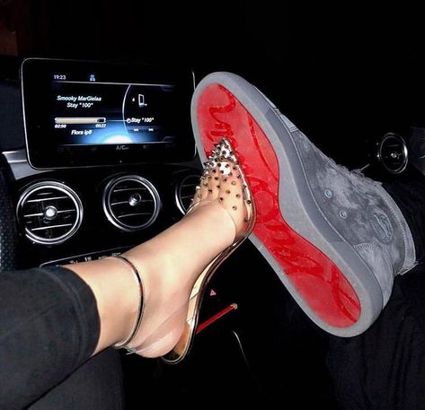 Luxury Couple, Golden Ticket, Couple Shoes, Black Couples Goals, Cute Relationship Goals, Red Bottoms, Silver Shoes, Couple Outfits, Couple Aesthetic