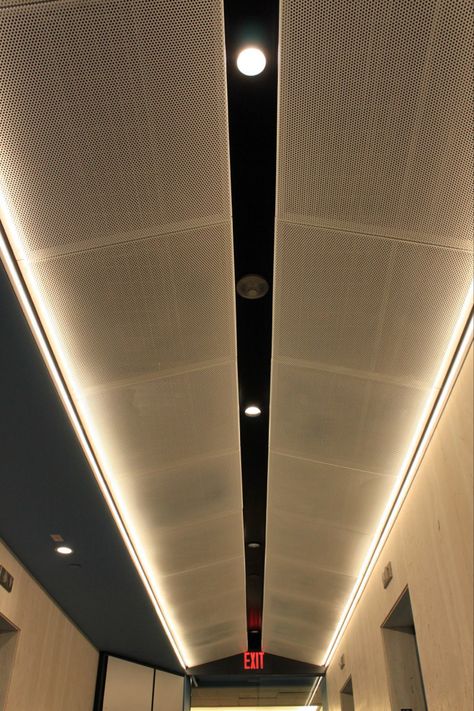 #perforated #ceiling #ceilinglights #ceilingideas #perforatedceiling #ceilingdecor #ceilinglamp #ceilingdecor #ceilingdesignlivingroom #ceilingmount #interiordesignideas #led #ledlighting #design #designideas #interiordesigner Perforated Ceiling Design, Perforated Metal Ceiling, Perforated Ceiling, Restaurant Furniture Design, Iron Window Grill, Metal Grill, Custom Metal Fabrication, Hvac Installation, Ceiling Design Living Room