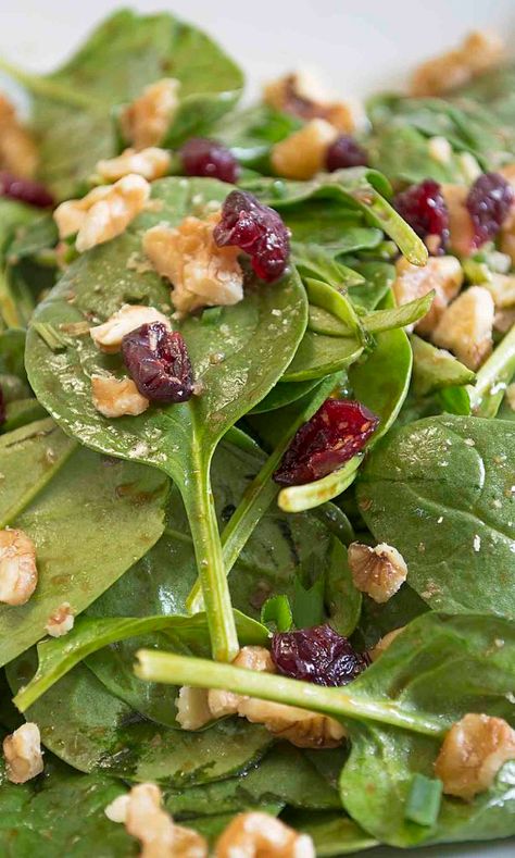 Balsamic Vinegar Salad, Maple Balsamic Vinaigrette, Baby Spinach Salad, Salad With Cranberries, Baby Spinach Salads, Vinegar Salad, Best Salad Dressing, The Best Salad, Maple Balsamic