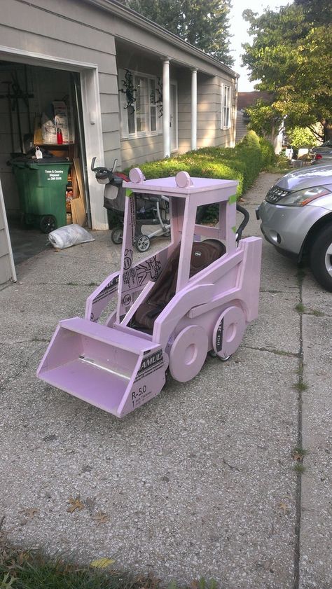 Stroller Halloween Costumes, Stroller Costume, Cardboard Box Car, Operation Christmas Child, Construction Party, Skid Steer, Halloween 2023, Trunk Or Treat, Special Needs Kids