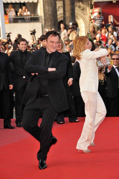 A Complete Guide to Quentin Tarantino’s Red Carpet Moves Quinton Tarantino, Creepy Old Man, Board Night, Melanie Laurent, Go To The Cinema, Stunt Doubles, Charlie’s Angels, Wedding After Party, In And Out Movie