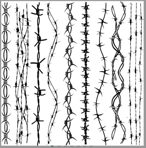 Barbed Wire Pattern, Barbed Wire Spine Tattoo, Still Alive Tattoo, Barb Wire Tattoos, Barb Wire Tattoo, Alive Tattoo, Halloween Makeup Kits, Barbed Wire Tattoos, Dna Tattoo