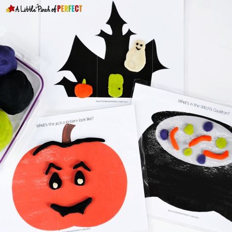 Halloween Playdough Mats Free Printable - Absorption Art, Halloween Playdough Mats, Monster Feelings, Halloween Playdoh, Toddler Halloween Activities, Sensory Halloween, Toddler Halloween Crafts, Halloween Playdough, Bat Crafts