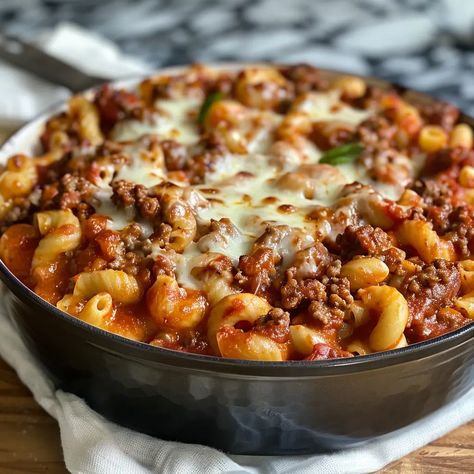 Homemade Beefaroni - recipes Homemade Beefaroni Recipe, Homemade Beefaroni, Beef A Roni, Beefaroni Recipe, Make With Ground Beef, Old Fashioned Goulash, Elbow Macaroni, Goulash, 1 Pound