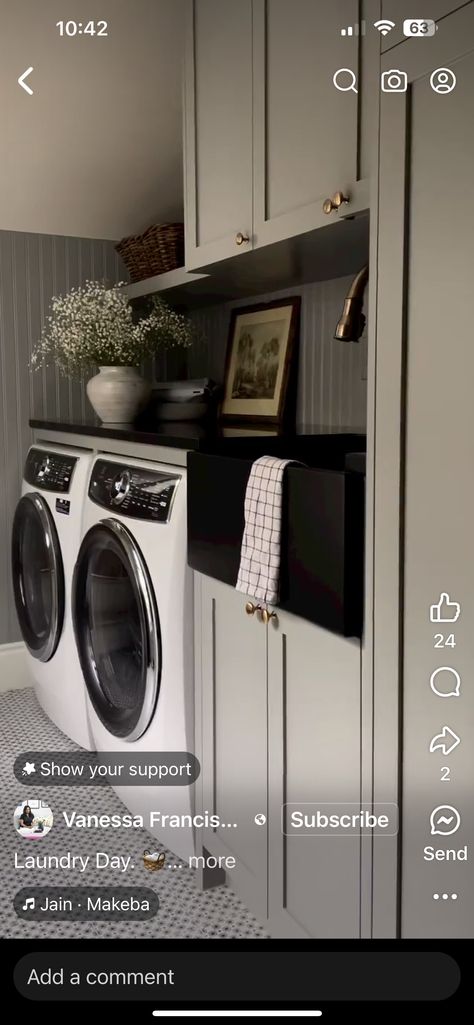 Laundry Room With Beadboard, Bead Board In Laundry Room, Beadboard Laundry, Moody Laundry Room, Laundry Room Cabinets, Bead Board, Work Room, Laundry Room Ideas, House Goals