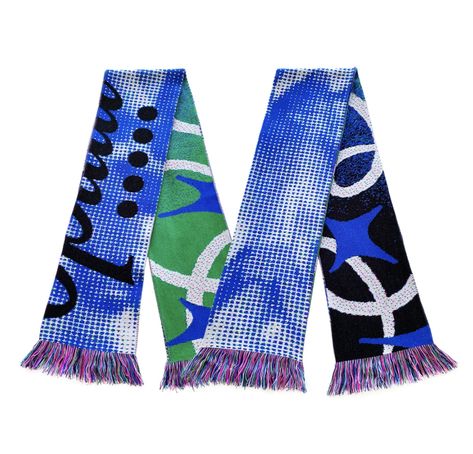 Soccer Scarf, Graphic Scarf, Football Scarf, Neck Accessories, New Media Art, Graphic Apparel, Tee Shirt Designs, Scarf Design, Knitwear Design