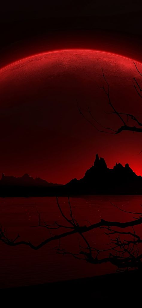 Download free HD wallpaper from above link! #redplanetmoon #planet #artist #artwork #digital-art #hdwallpaper Red Moon Wallpaper Aesthetic, Red Moon Drawing, Red Moon Anime, Blood Moon Aesthetic, Red Moon Background, Red Moon Aesthetic, Esther Aesthetic, Red Moon Wallpaper, Red Night Sky