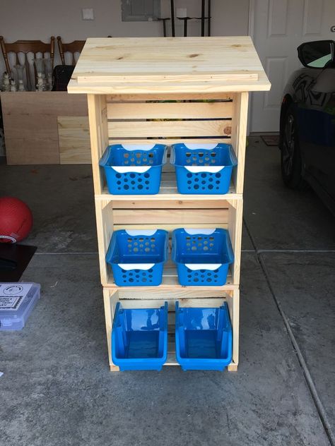 DIY crate podium Diy Classroom Bookshelves, Wooden Crate Checkout Stand, Diy Podium Teacher, Diy Teacher Podium, Market Checkout Stand, Crate Checkout Stand, Teaching Podium, Podium Design Stand Ideas, Diy Podium