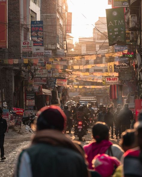 Busy Streets in Kathmandu, Nepal 🌇⠀... Busy Street, Nepal, Street Photography, Times Square, Photography, Travel