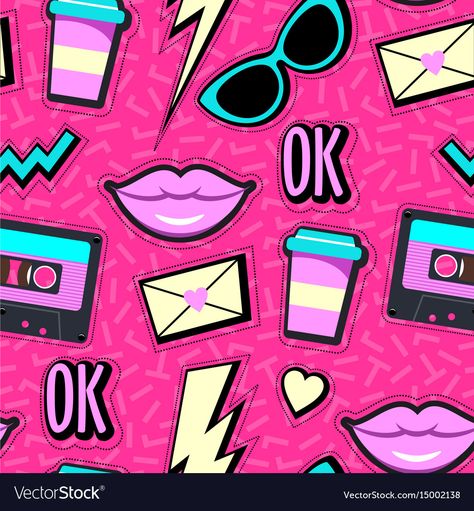 Pop Background, 80s Halloween Costumes, 80s Halloween, Gatos Cool, Tumblr Iphone, I Love The 80s, 80s Neon, Retro Nails, Nail Logo