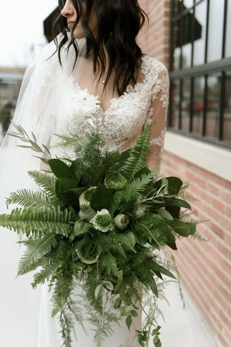 Botanical Greenhouse, Fern Bouquet, Foliage Bouquet, Fern Wedding, Greenery Wedding Bouquet, Green Wedding Bouquet, Wedding Flower Guide, Greenery Bouquet, Winter Wedding Bouquet