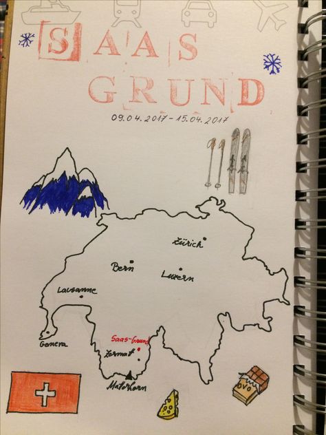 Travel journal, Switzerland sketch Switzerland Sketch, Map Of Switzerland, My Travel Journal, Journal Layouts, Bullet Journal Layout, Journal Layout, Mind Map, Bullet Journal Inspiration, Bern