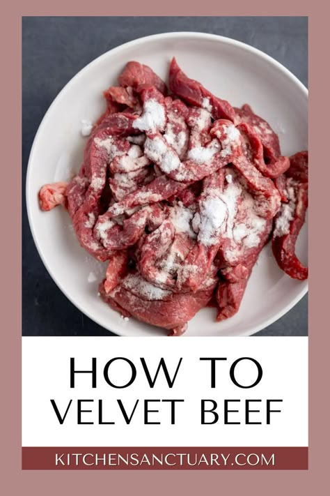 Velvet Beef, Meat Tenderizer Recipe, Velveting Beef, Cheap Steak, London Broil Recipes, Beef Stir Fry Recipes, Cuts Of Beef, Beef Marinade, Asian Stir Fry