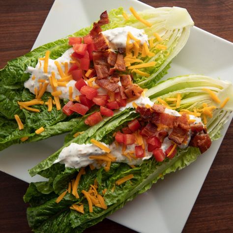 Romaine Wedge Salad By Ree Drummond Romaine Wedge Salad, Wedge Salad Recipe, Wedge Salad Recipes, Ree Drummond Recipes, Romaine Salad, Leafy Green Salads, Wedge Salad, Pioneer Woman Recipes, Ree Drummond