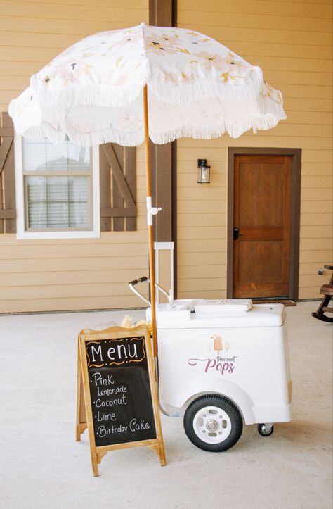 Paleta Cart, Popsicle Stand, Foodtrucks Ideas, Ice Cream Car, Popcorn Packaging, Backyard Birthday Parties, Food Business Ideas, Pop Baby Showers, Diy Popsicle