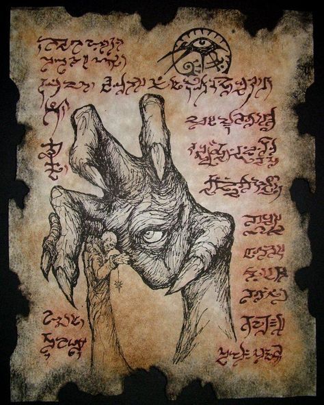 Necronomicon Art, Mythical Folklore, Lovecraft Monsters, Yog Sothoth, Demon Book, Larp Props, Lovecraft Cthulhu, Creature Fantasy, Lovecraftian Horror