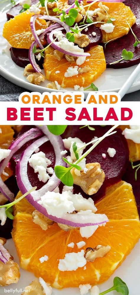 Beet And Mandarin Orange Salad, Summer Citrus Salad, Salads Recipes Healthy, Beet And Orange Salad, Orange Salad Recipes, Beet Salad Recipe, Homemade Vinaigrette, Beet Salad Recipes, Roasted Beet Salad