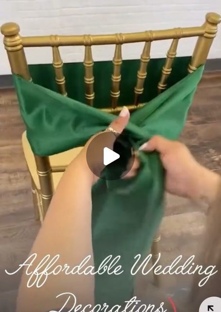 Ceremony Chair Decorations, Easy Diy Chair, Wedding Reception Chair Decorations, Chair Sash Ideas, Wedding Chair Decorations Diy, Diy Chair Sashes, Chiavari Chairs Decor, Bridal Chair, Sash Ideas