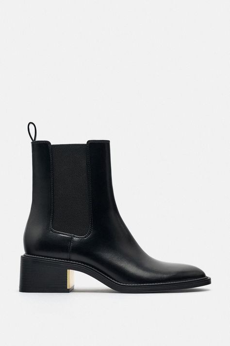 Zara Ankle Boots, Cowboy Ankle Boots, Blazers Shoes, Block Heel Ankle Boots, Heel Ankle Boots, High Heel Boots Ankle, Metal Trim, Skorts, Heeled Ankle Boots