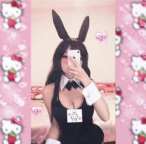 Cosplay 
Cosplay girl 
Bunny suit 
Bunny 
Anime girl 
Otaku girl 
Hello kitty 
Sanrio 
Cosplayer Bunny Suit Cosplay, Cosplay Idea, Suit Cosplay, Girl Cosplay, Bunny Suit, Bunny Girl, Quick Saves, Kawaii