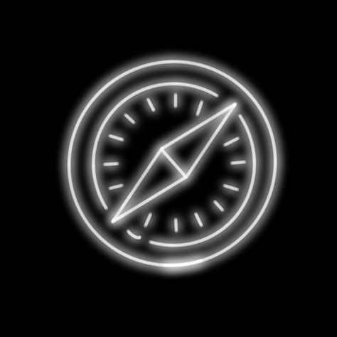 Neon App Icons Safari, Led Icons For Apps, Glowing App Icon, Iphone Dark Theme, All Apps Icon, Instagram Black Theme, Zestaw Ikon, Armband Tattoo Design, Black App