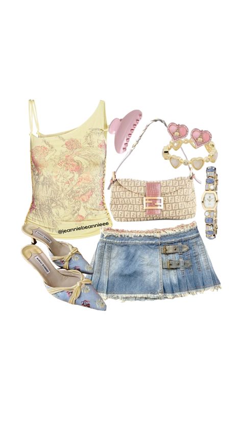 @jeanniebeannieee Vintage Outfits Y2k, 2000s Spring Fashion, Summer Outfit Y2k, Colorful Y2k Outfits, 2000s Aesthetic Outfits, Vintage Y2k Outfits, 2000s Inspired Outfits, Street Style Y2k, Vintage Outfits Retro