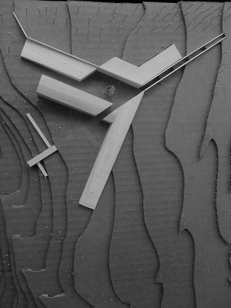 monastery study model by Paul Hayes Taylor, via Flickr Concept Models Architecture, Architecture Concept Diagram, Landscape Model, Arch Model, Architecture Presentation, School Architecture, Architecture Plan, Concept Architecture, Modernism