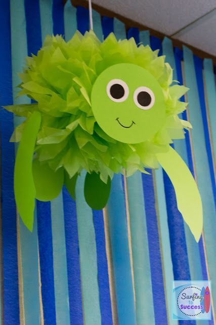 Ocean Theme: Tissue Paper turtle Classroom Ambiance, Turtle Classroom, Ocean Classroom Decor, Beach Theme Classroom, Ocean Classroom, Ocean Theme Classroom, Underwater Theme, Vbs 2024, Class Theme