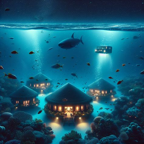 Maldives 🇲🇻 is home to the world's first underwater hotel, the Muraka, where you can sleep under the sea! 🌊🏨 #MaldivesMagic #UnderwaterAdventure #IslandParadise Would you dare to spend a night surrounded by marine life? 🐠 Underwater Night, Underwater Hotel, Island Destinations, Marine Life, Maldives, Under The Sea, First World, The Sea, Sleep