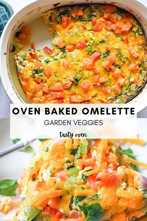 Cabbage Omelet Recipe, Oven Omelette Recipe, Oven Baked Omelette, Baked Omelette Recipe, Veggie Omelette Recipe, Oven Omelette, Baked Omelette, Baked Omelet, Omlet Recipes