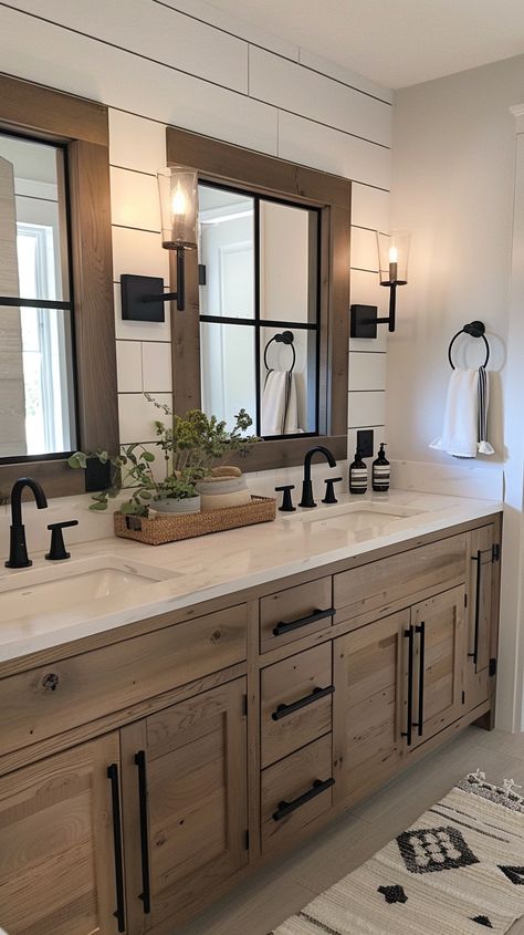 28 Modern Farmhouse Bathroom Ideas Cute Modern Farmhouse, Modern Farmhouse Bathroom Ideas, Modern Farmhouse Home, Dream Life House, Bathroom Farmhouse Style, Modern Farmhouse Bathroom, Bathroom Remodel Designs, Bathroom Inspiration Decor, Us States