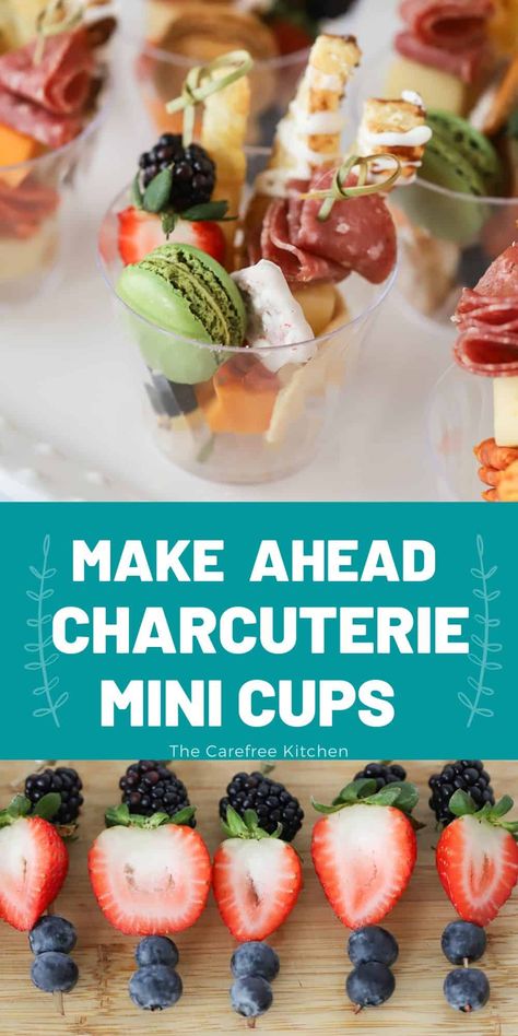 Appetizer In A Cup, Mini Charcuterie Cups, Charcuterie Cups Ideas, Traditional Charcuterie Board, Individual Charcuterie Cups, Individual Charcuterie, Individual Appetizers, Mini Charcuterie, Charcuterie Cups