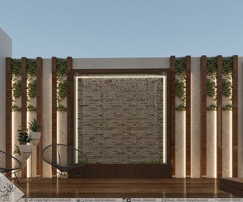 session for home on Behance Terrace Wall Ideas, Courtyard Wall Design, Terrace Wall Design, Parking Wall Design, Front Yard Porch Ideas, Outdoor Feature Wall Ideas, Outside Wall Design, Outdoor Wall Design, Porch Wall Design