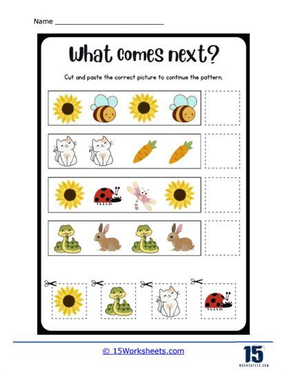 Step-by-Step Mastery: Exciting Learning Adventures with the What Comes Next? Worksheet Logic Activities For Preschool, What Comes Next Worksheets, Logical Reasoning Worksheets, Plurals Worksheets, Reasoning Activities, Logical Reasoning, Baby Photo Frames, Pattern Worksheet, Kids Worksheets