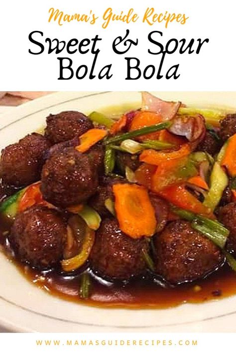 Sweet and Sour Meatballs, Sweet and Sour Bola bola Recipe Filipino Pork Recipes, Mince Dishes, Pork Sisig, Pinoy Foods, Ground Pork Recipes, Filipino Dish, Pinoy Recipes, Sweet And Sour Meatballs, Sunday Dinners