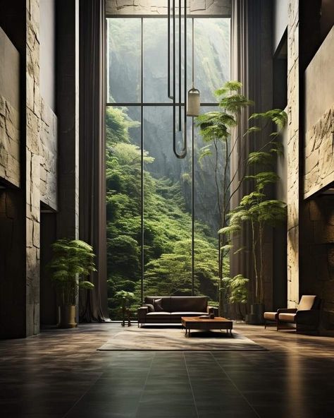 Dark House Aesthetic, Underground Lab, Underground Design, Residential Skyscraper, Minimalistic Architecture, Minimalism Architecture, Warehouse Design, Tropical Architecture, Dark House