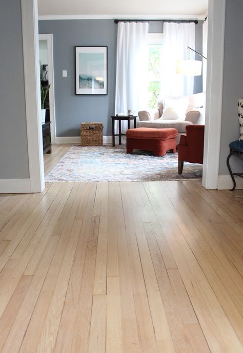 We refinished our 100 year old floors! | ASHES + IVY AT HOME Refinish Maple Floors, Wood Flooring Colors, Natural Oak Flooring, Red Oak Hardwood Floors, Light Oak Floors, Red Oak Floors, Red Oak Hardwood, Floor Refinishing, Hardwood Floor Colors