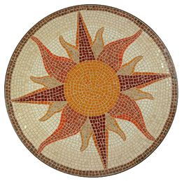 Sun Mosaic Art, Sun Mosaic, Sun Pictures, Cruise Design, Floor Medallion, Images Of Sun, Arizona House, Mosaic Murals, Mosaic Art Projects