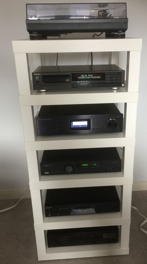 Stereo Rack, Custom Computer Desk, Audio Furniture, Hifi Rack, Hifi Furniture, Lack Coffee Table, Audio Cabinet, Audio Stand, Diy Hifi