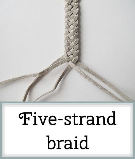 Six Strand Braid, Braided Leather Bracelet Diy, Five Strand Braid, Cord Bracelet Diy, Five Strand Braids, Leather Braiding, Leather Cord Jewelry, Leather Tutorial, Horse Hair Jewelry