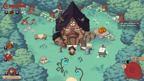 Pixel House, Witch In The Woods, How To Pixel Art, Idle Game, Relaxing Game, Witch Cottage, Pixel Art Games, Mystical Forest, Pixel Games