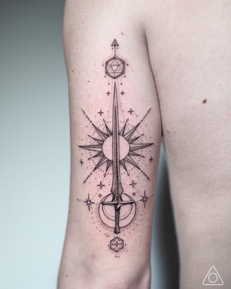 Critical Role Tattoo, Tattoo Ideas Male, Scientific Tattoo, North Star Tattoos, Tattoo Ideas Males, Celestial Tattoo, M Tattoos, Simple Tattoo Designs, Red Ink Tattoos