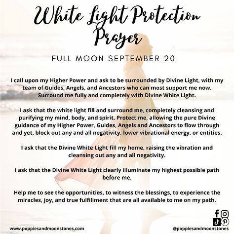 White Light Prayer, White Light Protection, Invocation Prayer, Spiritual Goddess, Protection Prayer, Divine White, Psychic Development Learning, Archangel Prayers, Spiritual Awakening Signs