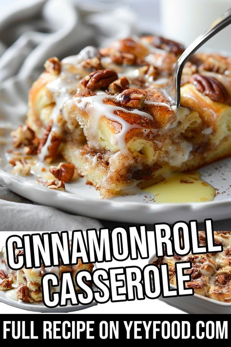 Cinnamon Roll Casserole - Yeyfood.com: Recipes, cooking tips, and kitchen hacks for home cooks of all levels Cinnamon Bread Easy, Hacks For Home, Chicken Sheet Pan, Cinnamon Roll Casserole, Hawaiian Chicken, Canned Pineapple, Cinnamon Rolls Homemade, Easy Cinnamon, Cinnamon Bread