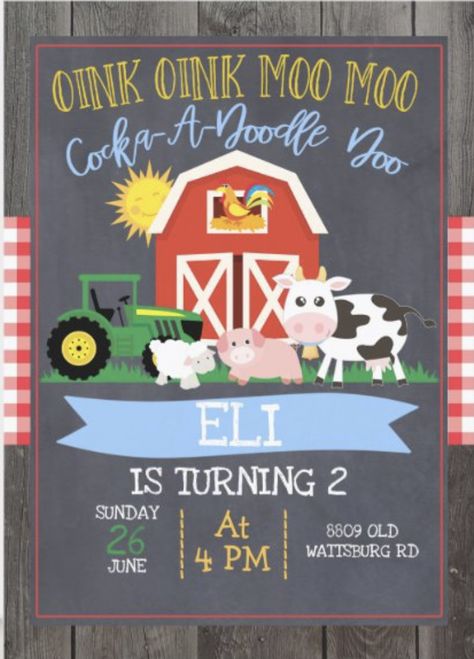 Barnyard Party Invitations, Construction Party Invitations, Construction Invitations, Construction Birthday Invitations, Farm Birthday Invitation, Animal Birthday Invitation, Barnyard Party, Barnyard Birthday, Farm Baby