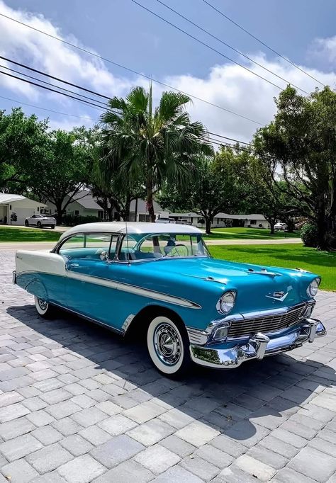 Chevy Car Aesthetic, 55 Chevy Belair, 1956 Chevy Bel Air, Old Fashioned Cars, 60s Cars, Chevy Bowtie, 1956 Chevy, Classic Cars Chevy, 1957 Chevy Bel Air