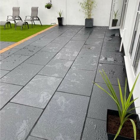 Black Paving - Why you should get Back to Black this year Slate Paving, Grey Paving, Limestone Paving, Paver Tiles, Decorative Gravel, Large Driveway, Patio Slabs, Trellis Panels, Indoor Tile