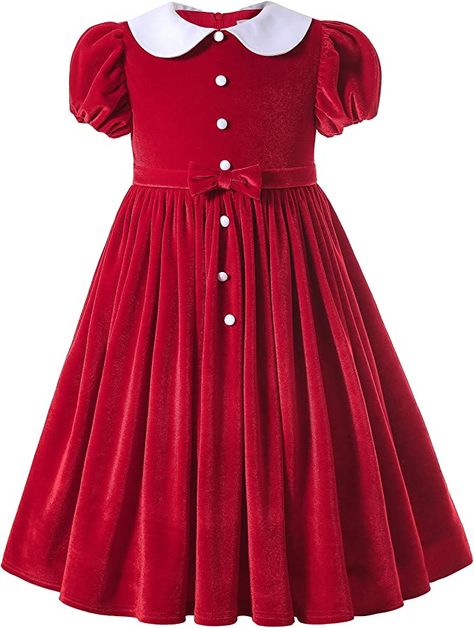 Dress Drawing Ideas, Girls Velvet Dress, Girls Ruffle Dress, Red Christmas Dress, Cute Squishies, Girl Red Dress, Dress Layer, Red Velvet Dress, Velvet Shorts