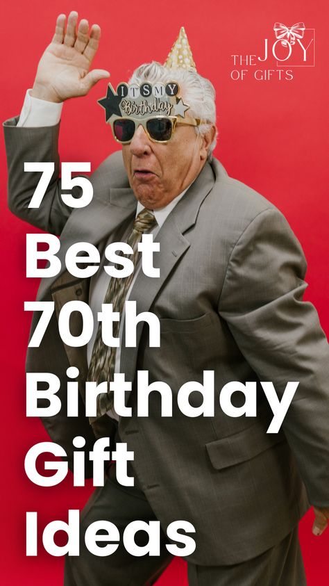 Looking for the perfect 70th birthday gift? Find it with this gift guide from The Joy of Gifts of the best birthday gifts for a 70-year-old! You'll see personalized 70th birthday gifts, funny 70th birthday gifts, sentimental gift ideas, photo gift ideas, and many more! Funny 70th Birthday Ideas, 70th Birthday Gifts Men, Man’s 70th Birthday Party Ideas, Gift Ideas For 70th Birthday For Men, 70th Birthday Gifts For Dad, 70 Birthday Gift Ideas For Men, Turning 70 Birthday Ideas, 70 Th Birthday Gift Ideas, 70 Year Old Birthday Ideas Men