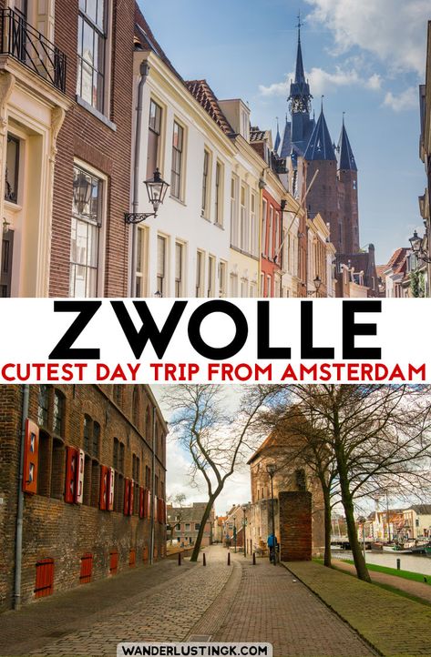 Read the best things to do in Zwolle, a perfect day trip from Amsterdam. See the most beautiful bookstore in the Netherlands! #Netherlands #Travel #Zwolle Amsterdam Day Trips, Things To Do In Holland, Netherlands Travel Destinations, Leiden Netherlands, Dutch Countryside, Day Trips From Amsterdam, Haarlem Netherlands, Travel Netherlands, Utrecht Netherlands